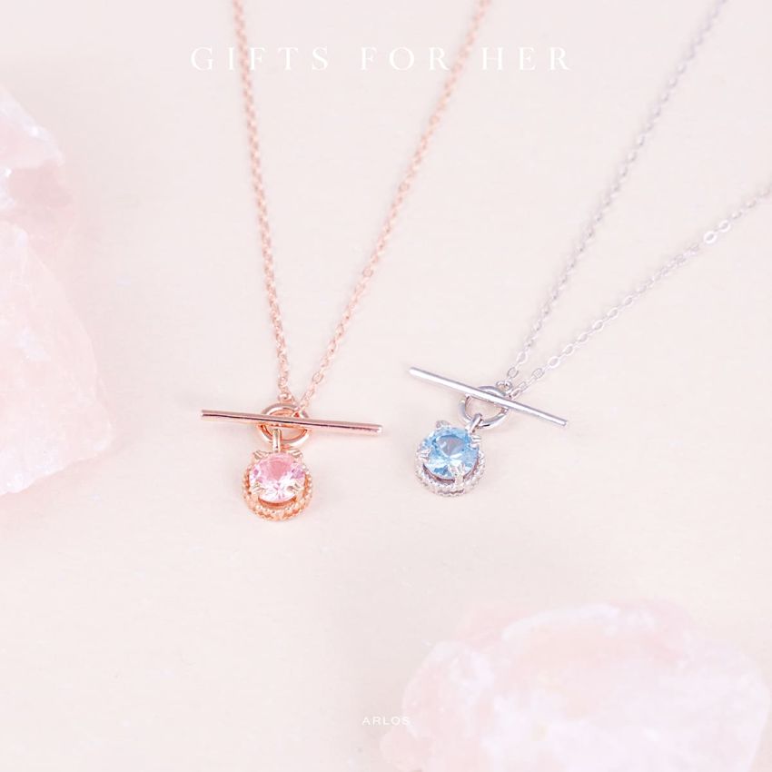 Adora 粉紅蝴蝶花園頸鏈