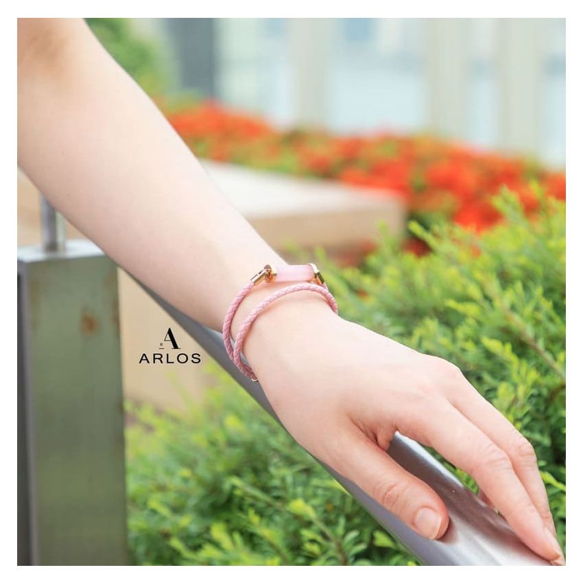 粉晶CC皮繩 (雙圈)