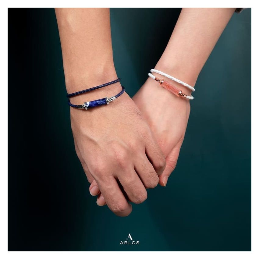 藍紋石CC皮繩 (雙圈)