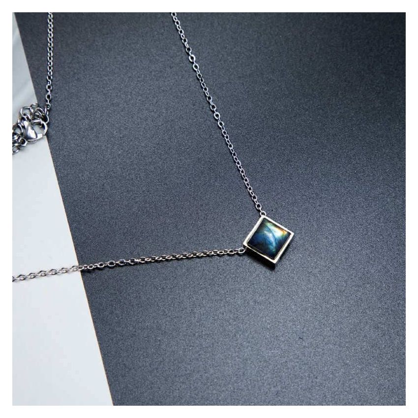 MIY  寶石頸鏈 - 銀色