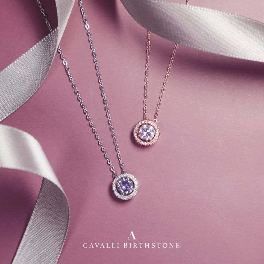 Cavalli 誕生石頸鏈 - 玫瑰金