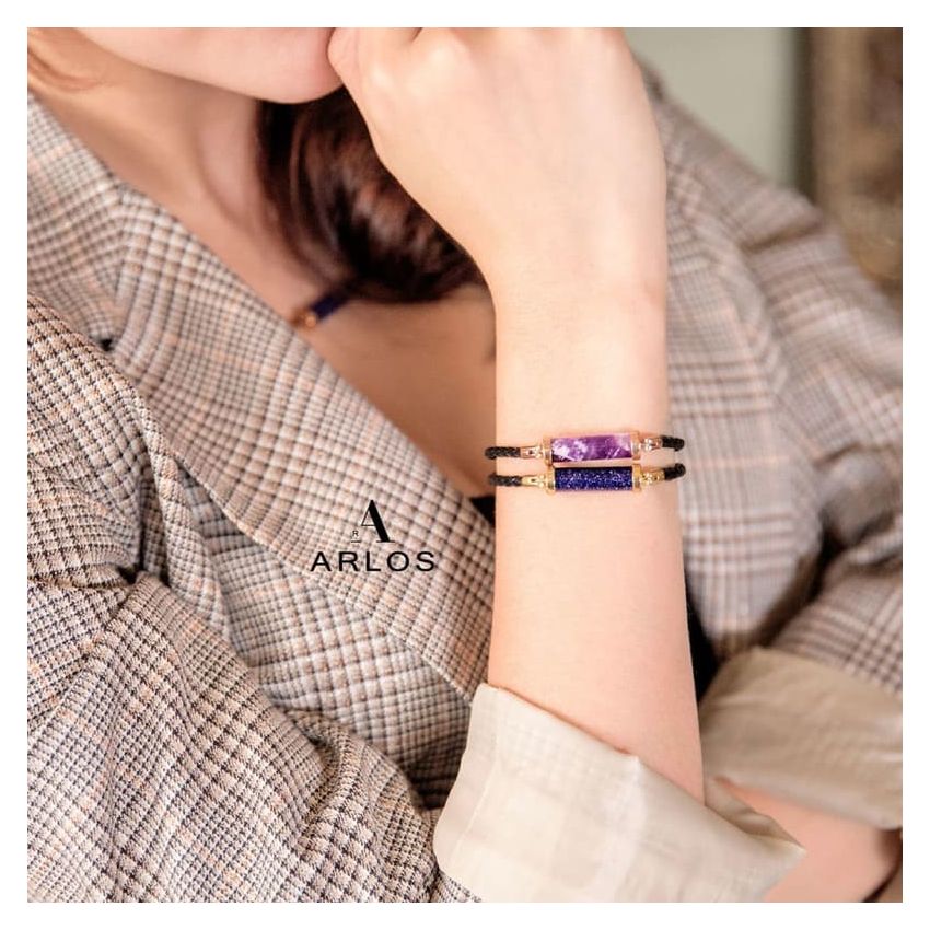 藍砂石CC皮繩 (單圈)