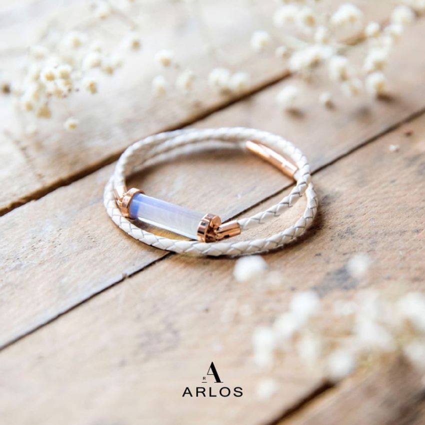 蛋白石CC皮繩 (單圈)