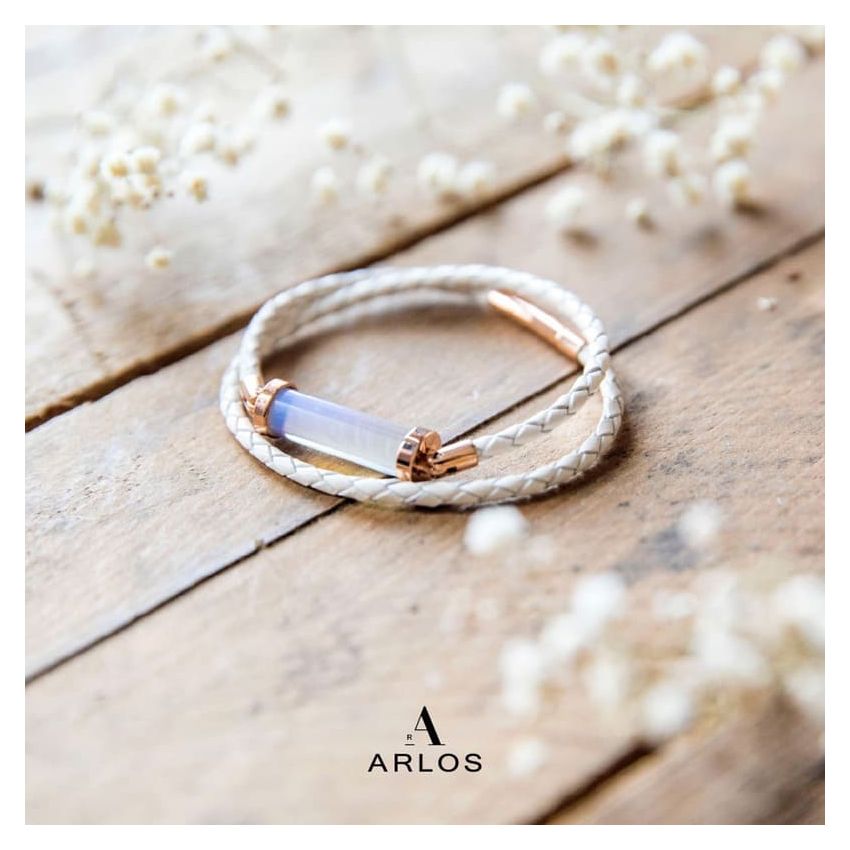 蛋白石CC皮繩 (雙圈)