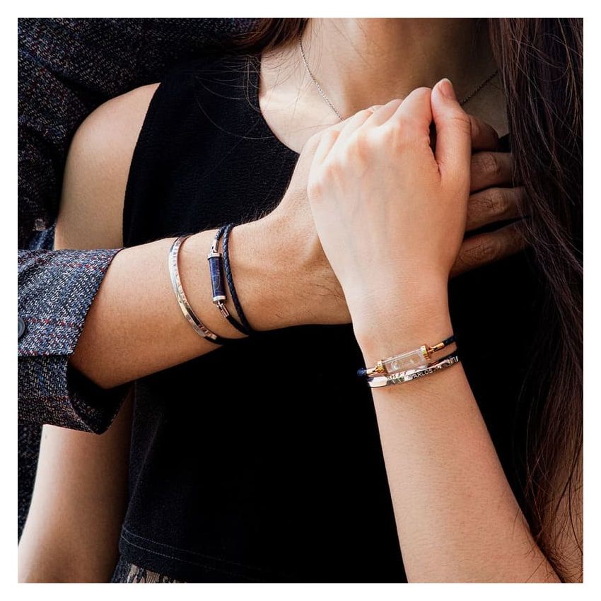 白水晶CC皮繩 (單圈)