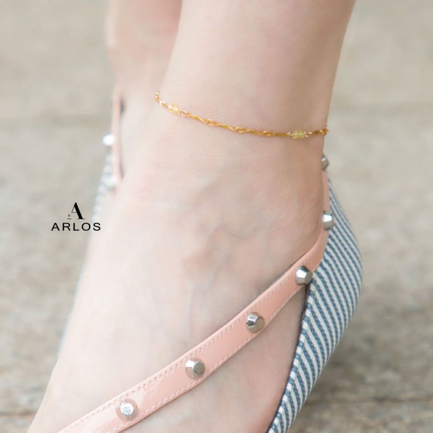 Rila 黃水晶腳鏈 (十一月誕生石)