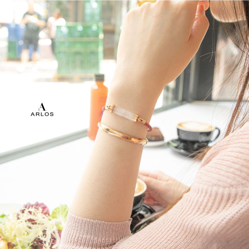 白水晶CC皮繩 (雙圈)