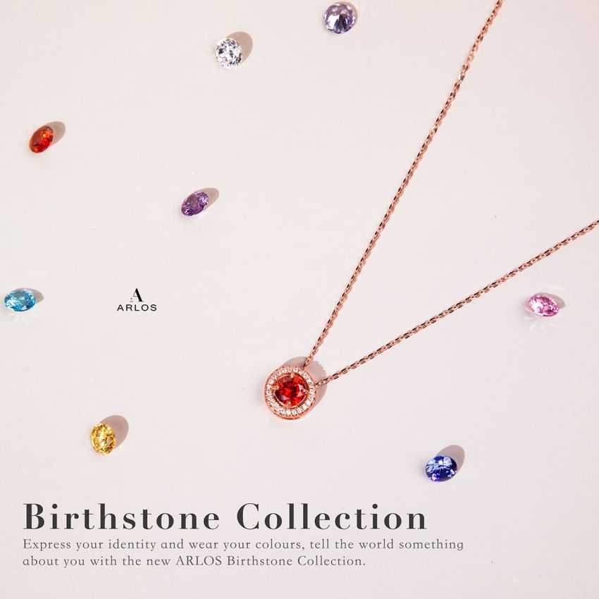 Cavalli 誕生石頸鏈 - 銀色