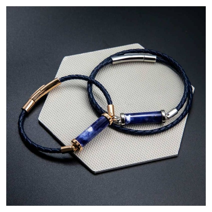 藍紋石CC皮繩 (單圈)