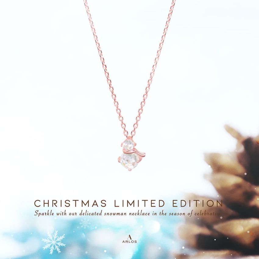 L'amour 冬日浪漫雪人頸鏈