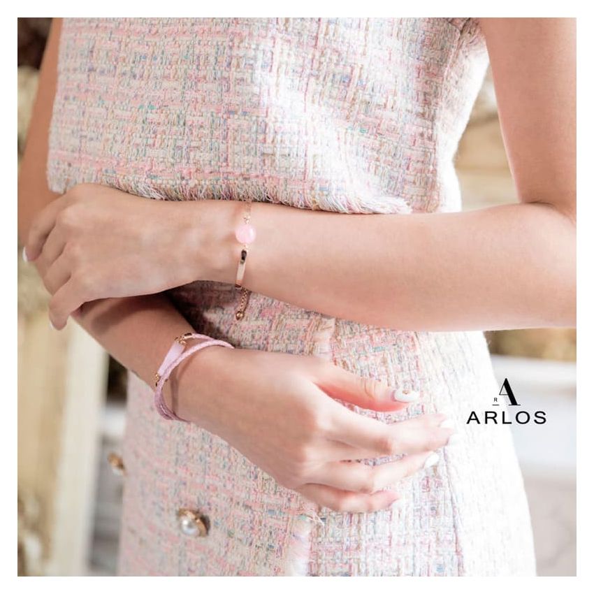 粉晶CC皮繩 (雙圈)