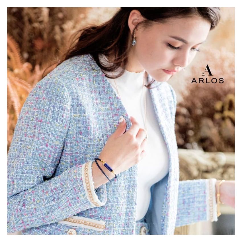 藍紋石CC皮繩 (雙圈)