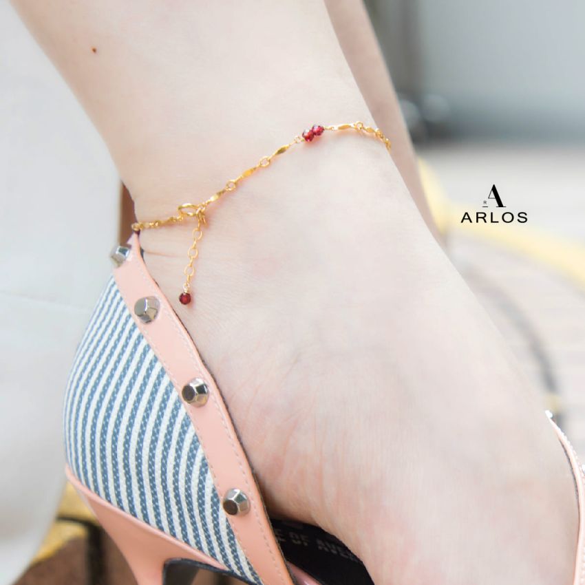 Rila 石榴石腳鏈 (一月誕生石)