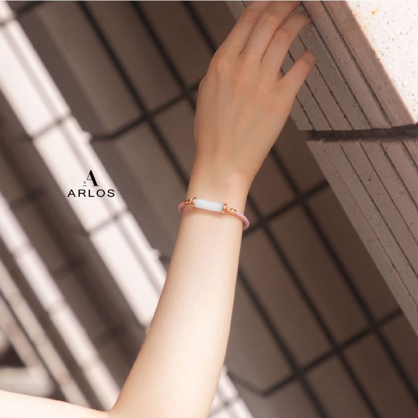 白玉CC皮繩 (單圈)