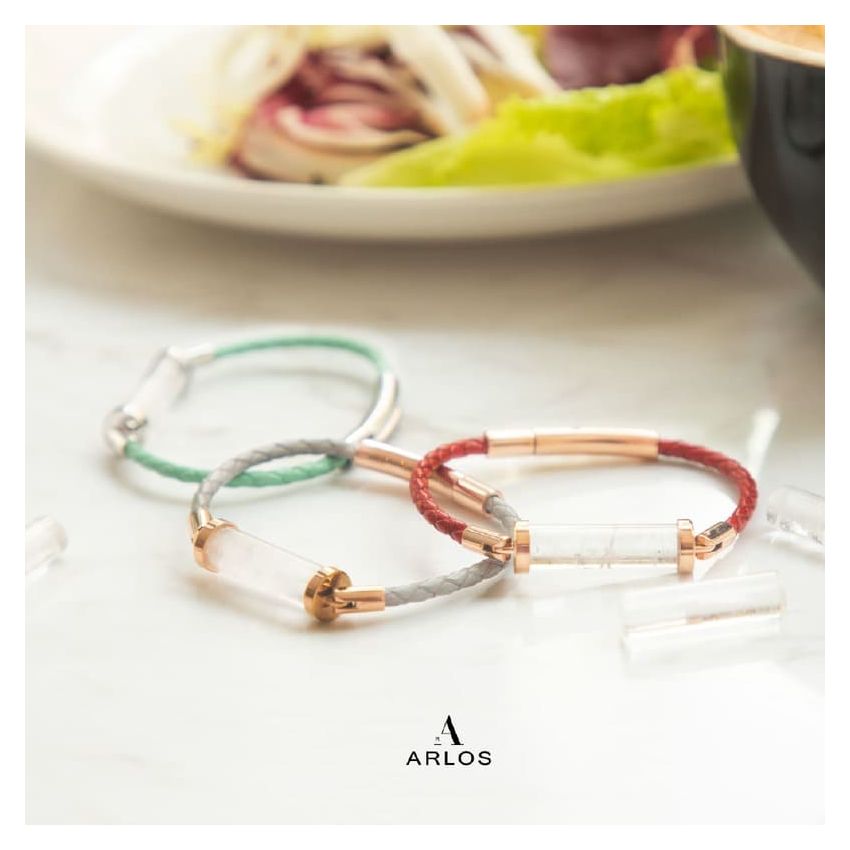 白水晶CC皮繩 (單圈)