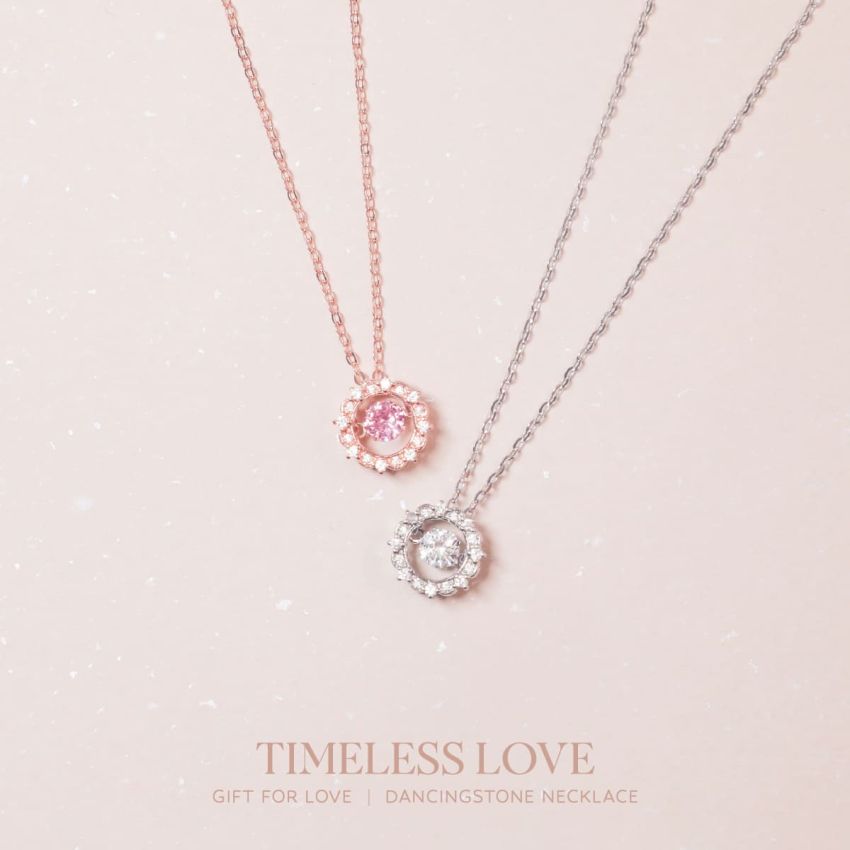 浪漫綻放跳動頸鏈 (玫瑰金)