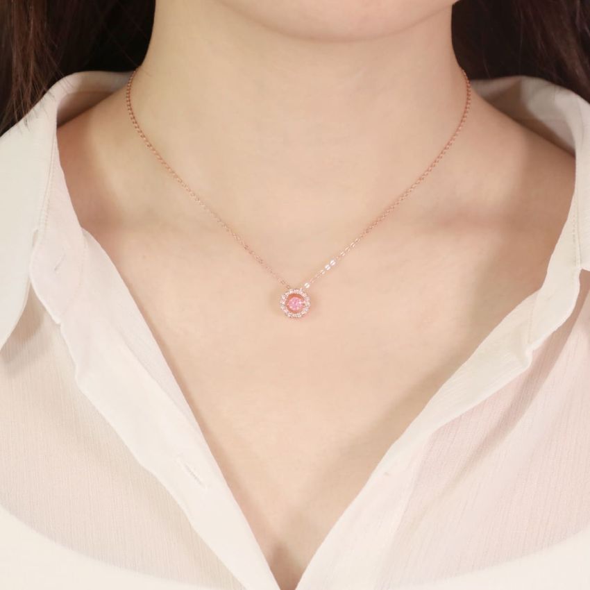 浪漫綻放跳動頸鏈 (玫瑰金)