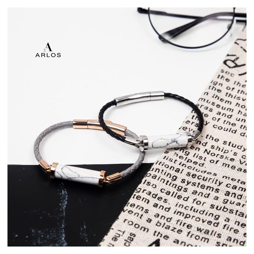 白松石CC皮繩 (單圈)