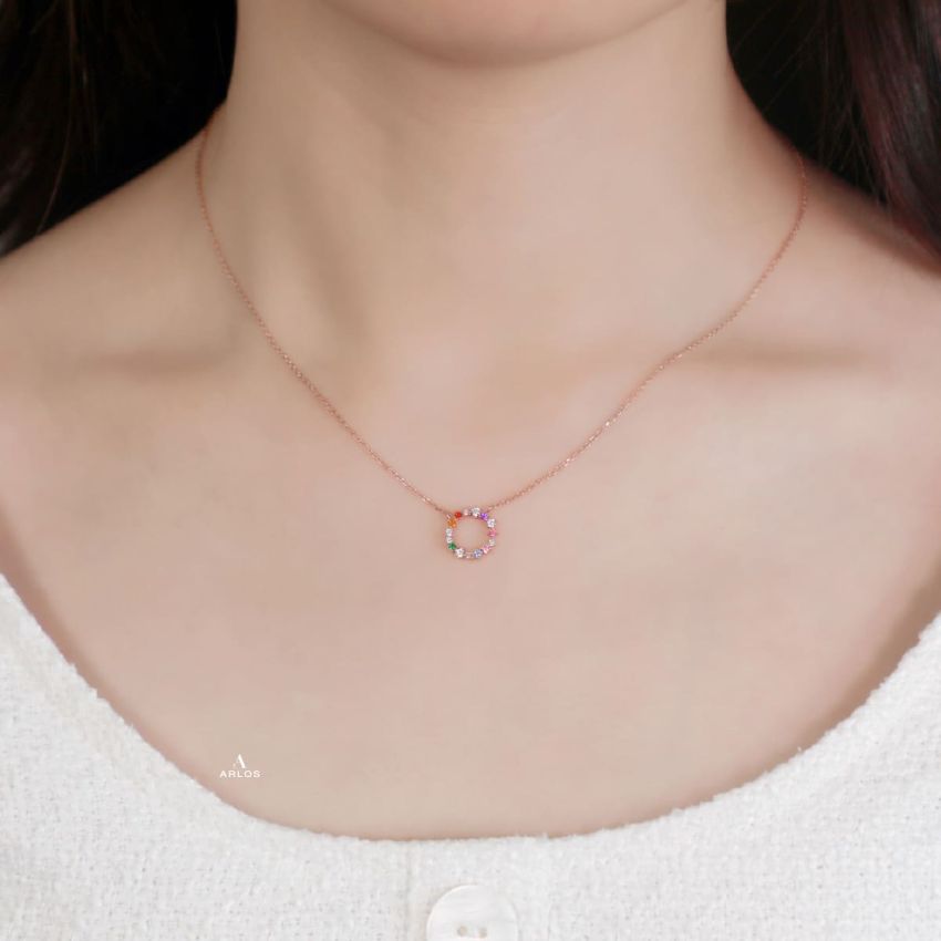 L'amour 彩虹圈頸鏈