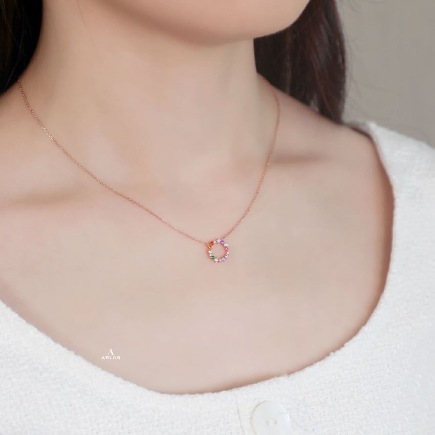 L'amour 彩虹圈頸鏈