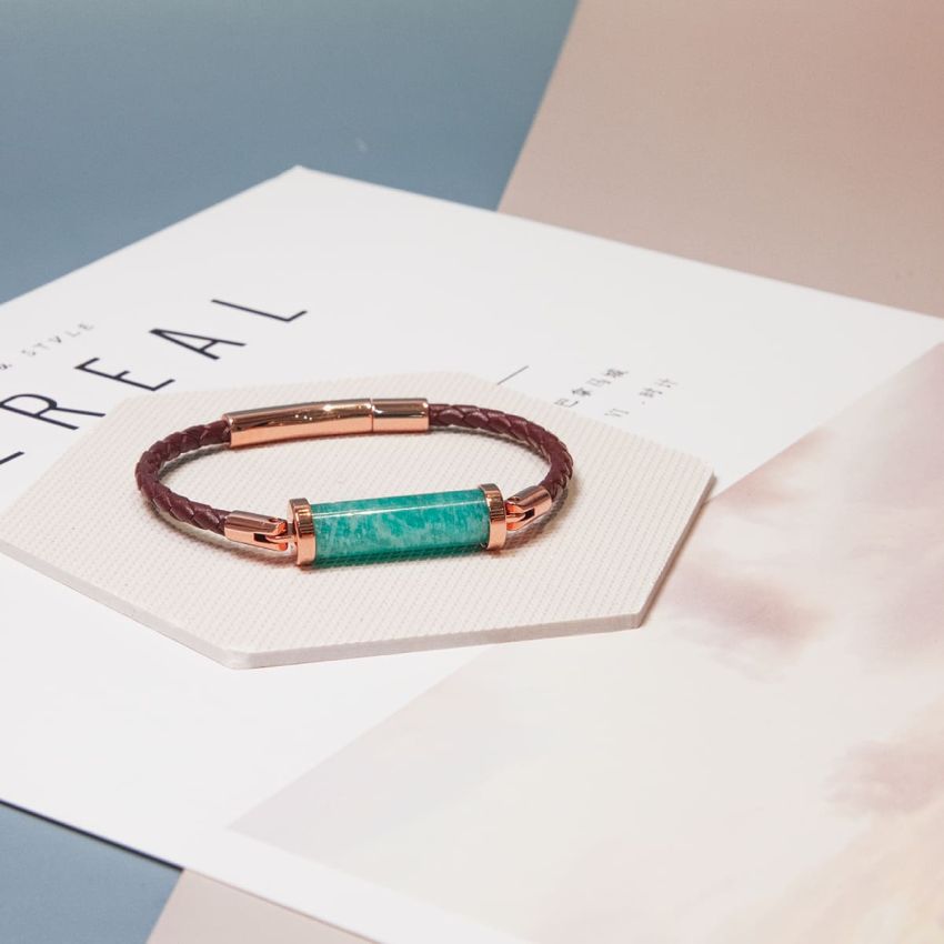 亞馬遜石CC皮繩 (單圈)