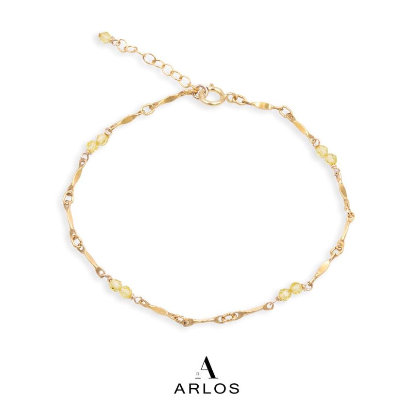 Rila 黃水晶腳鏈 (十一月誕生石)