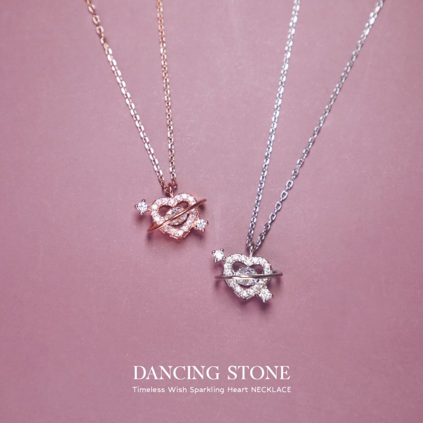 繁星心願跳動頸鏈 (玫瑰金)