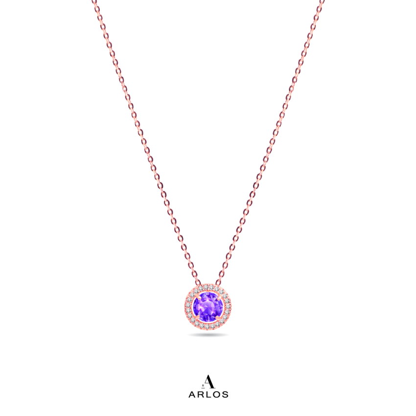 Cavalli 誕生石頸鏈 - 玫瑰金