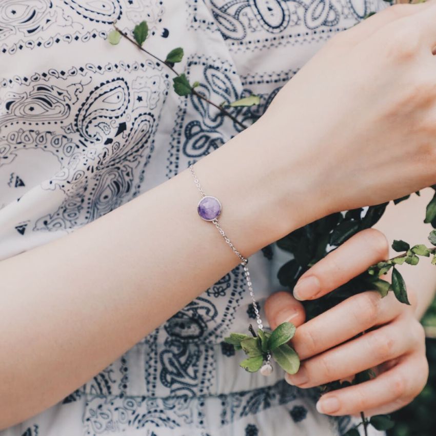 Ariel 薰衣草紫水晶手鏈