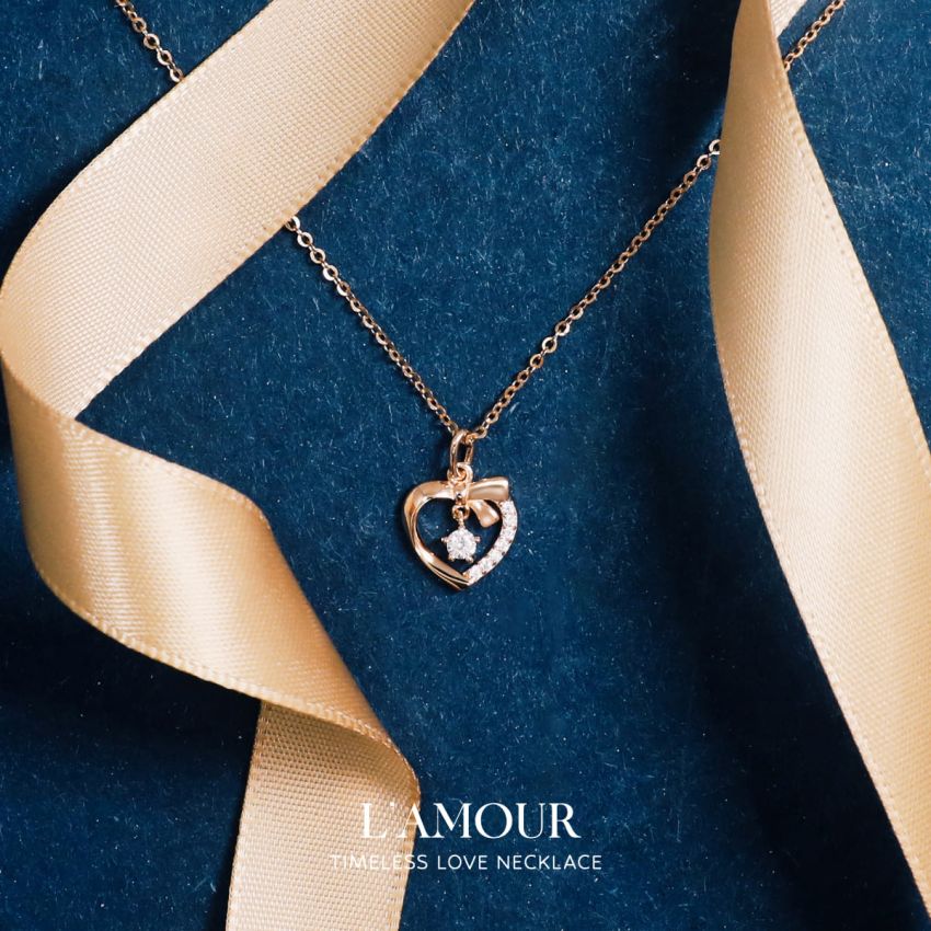 L'amour 愛意綻放頸鏈 (香檳金)