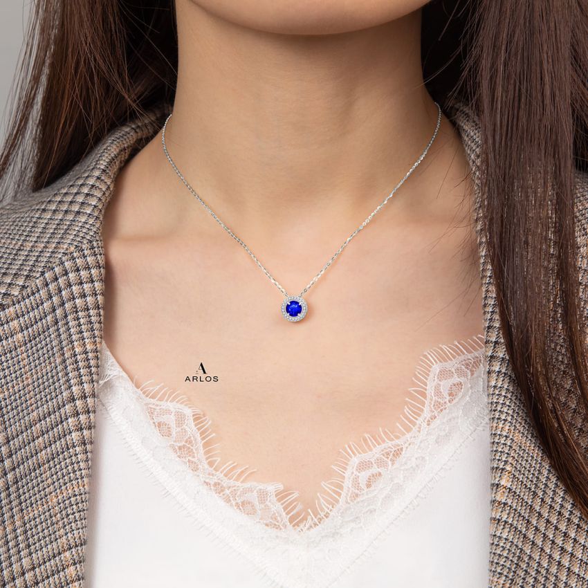 Cavalli 誕生石頸鏈 - 銀色