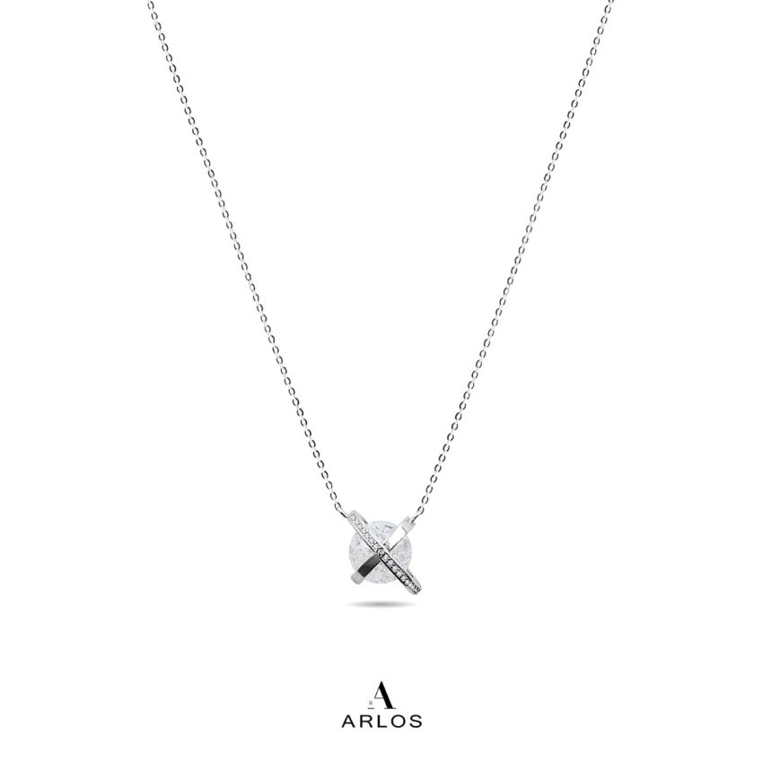 The Planet 白冰花晶頸鏈