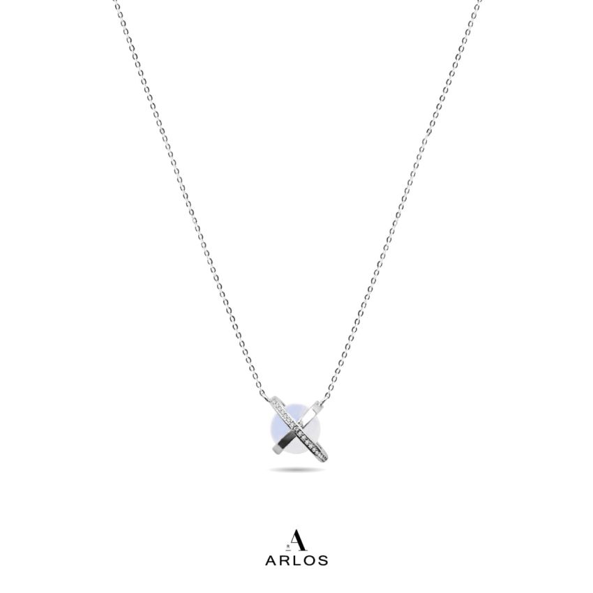 The Planet 月亮石頸鏈