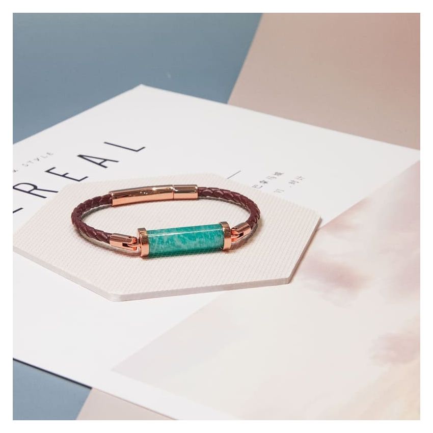 亞馬遜石CC皮繩 (雙圈)