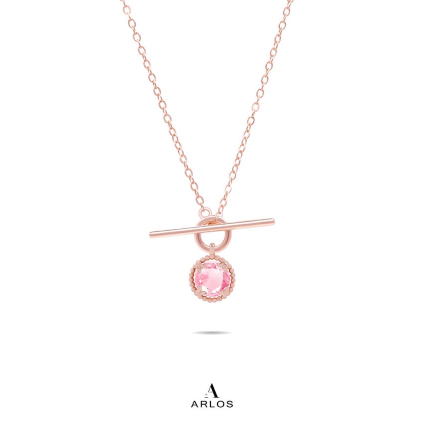 Adora 粉紅蝴蝶花園頸鏈