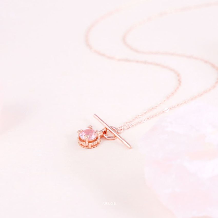 Adora 粉紅蝴蝶花園頸鏈