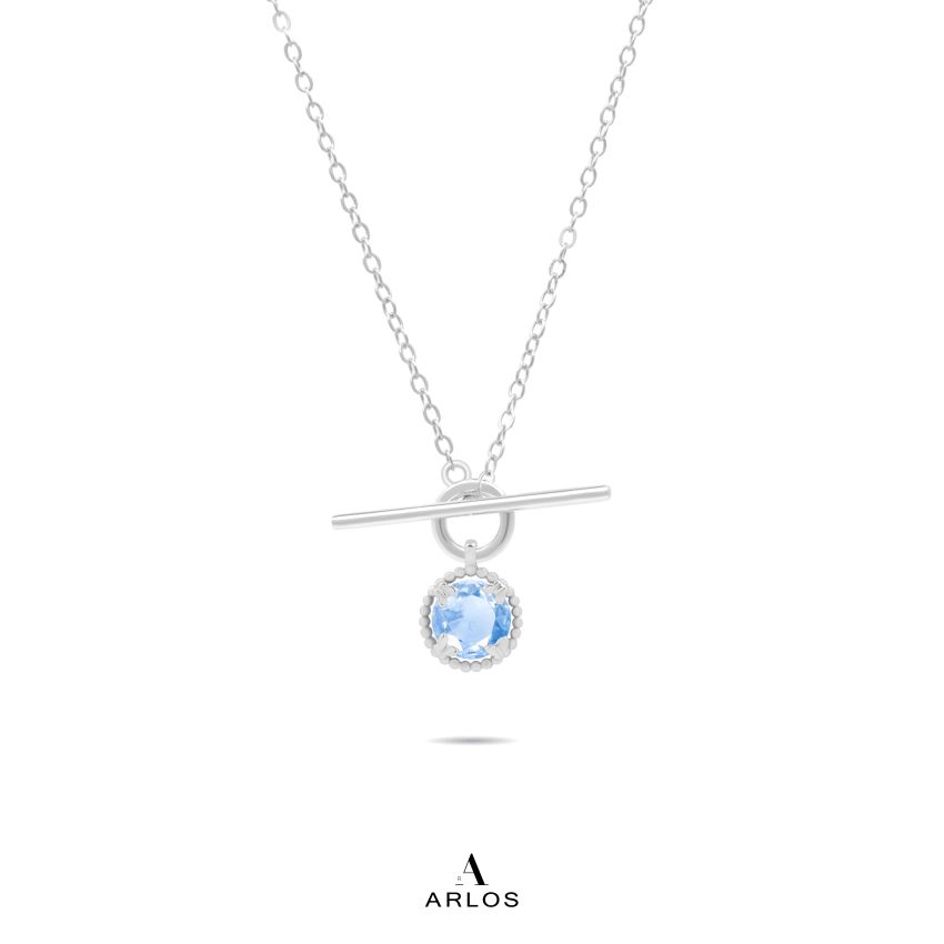 Adora 天空藍蝴蝶花園頸鏈