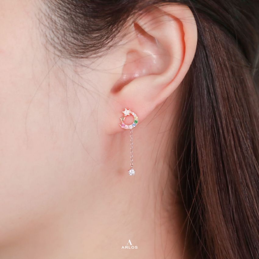 Aloha 彩虹流星耳環