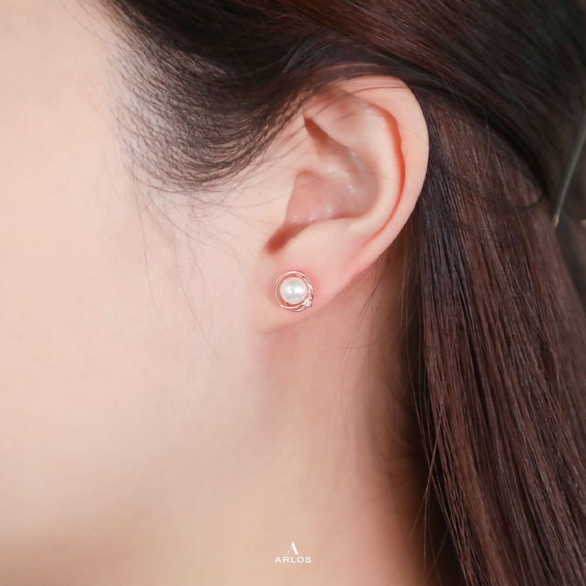 Aloha 個性珍珠耳環