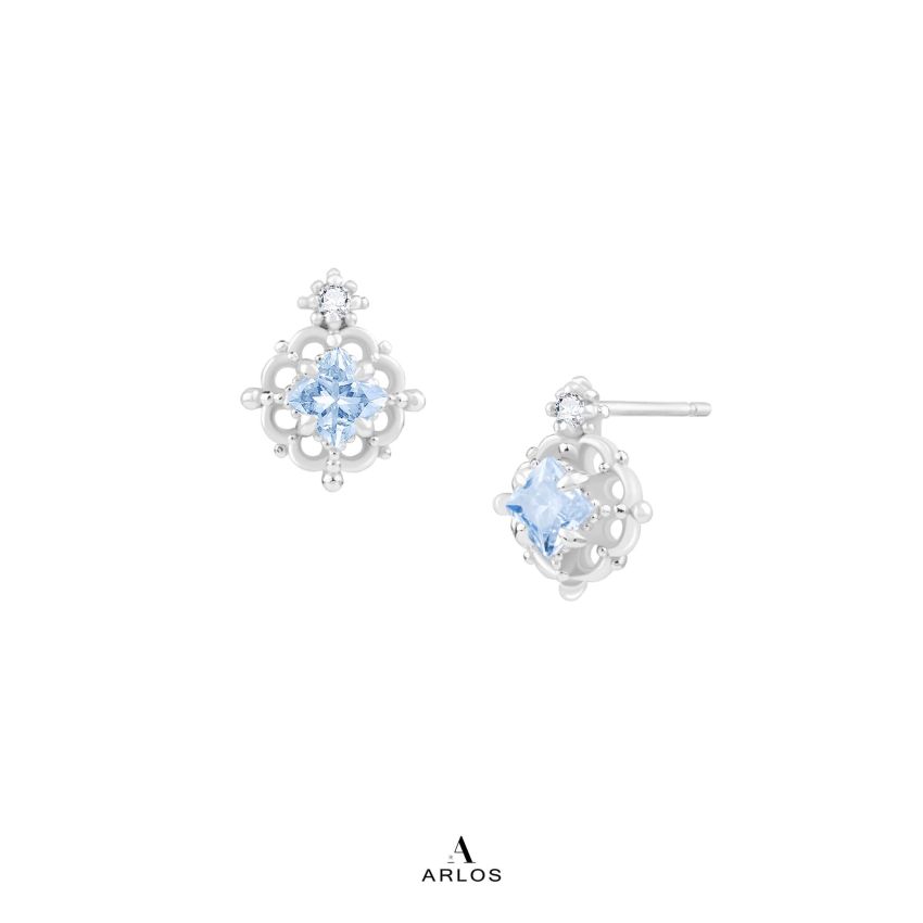 Aloha 輕奢氣質耳環 (白金色)