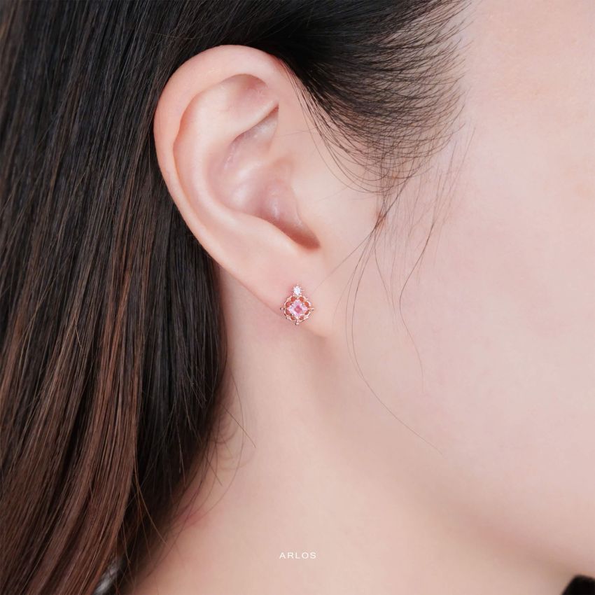 Aloha 輕奢氣質耳環 (玫瑰金)