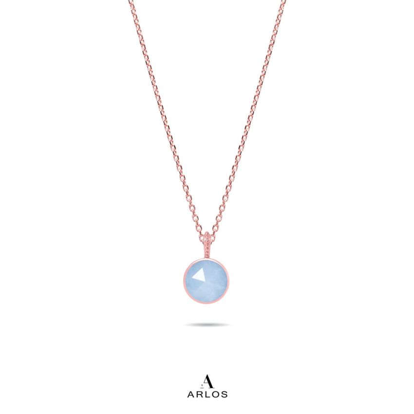 Ariel 海藍寶頸鏈 (玫瑰金)