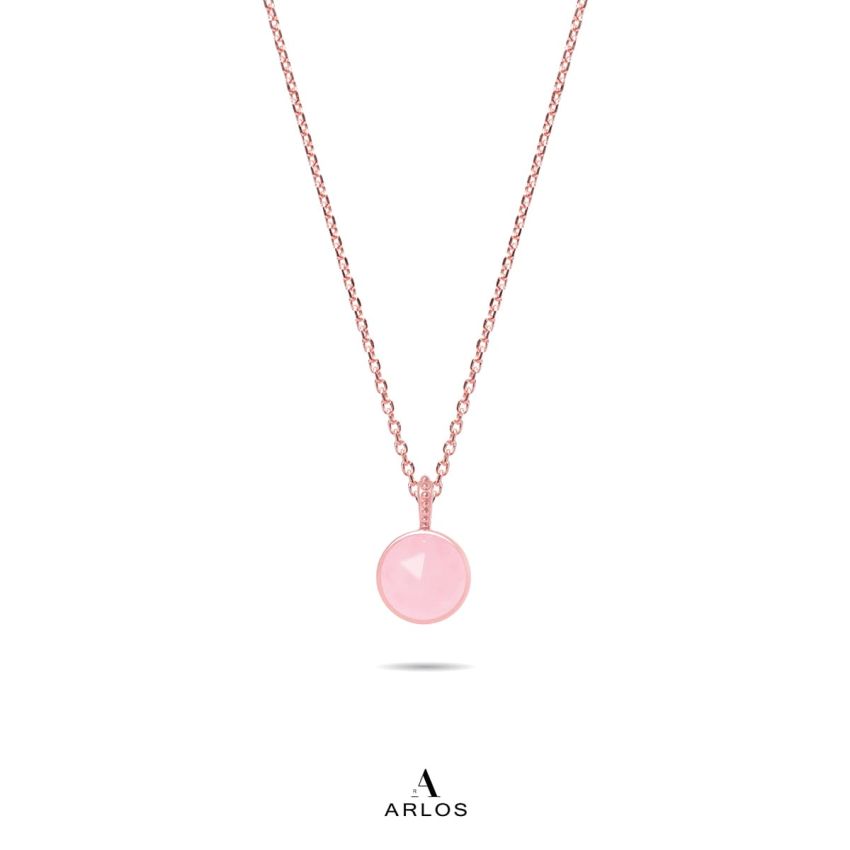 Ariel 粉晶頸鏈 (玫瑰金)