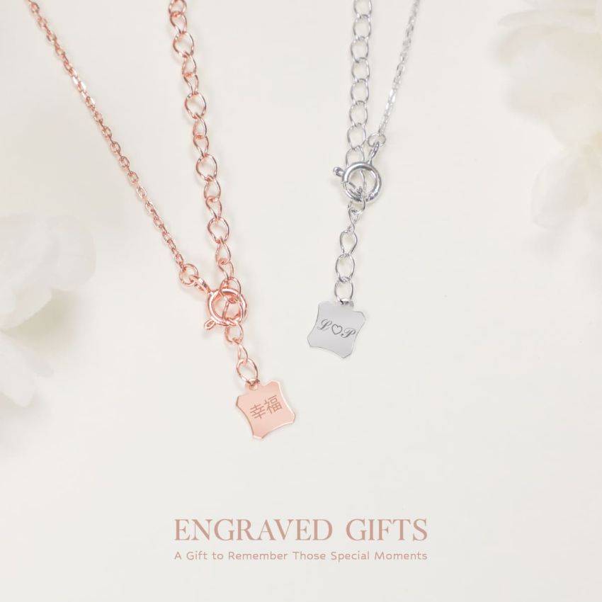 L'amour 優雅珍珠頸鏈 (白金色)