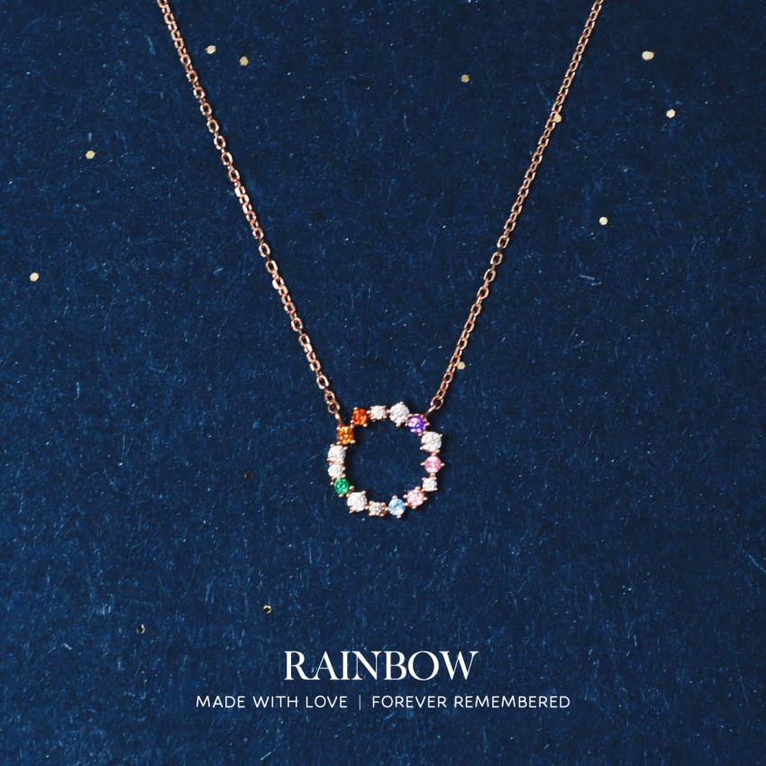 L'amour 彩虹圈頸鏈