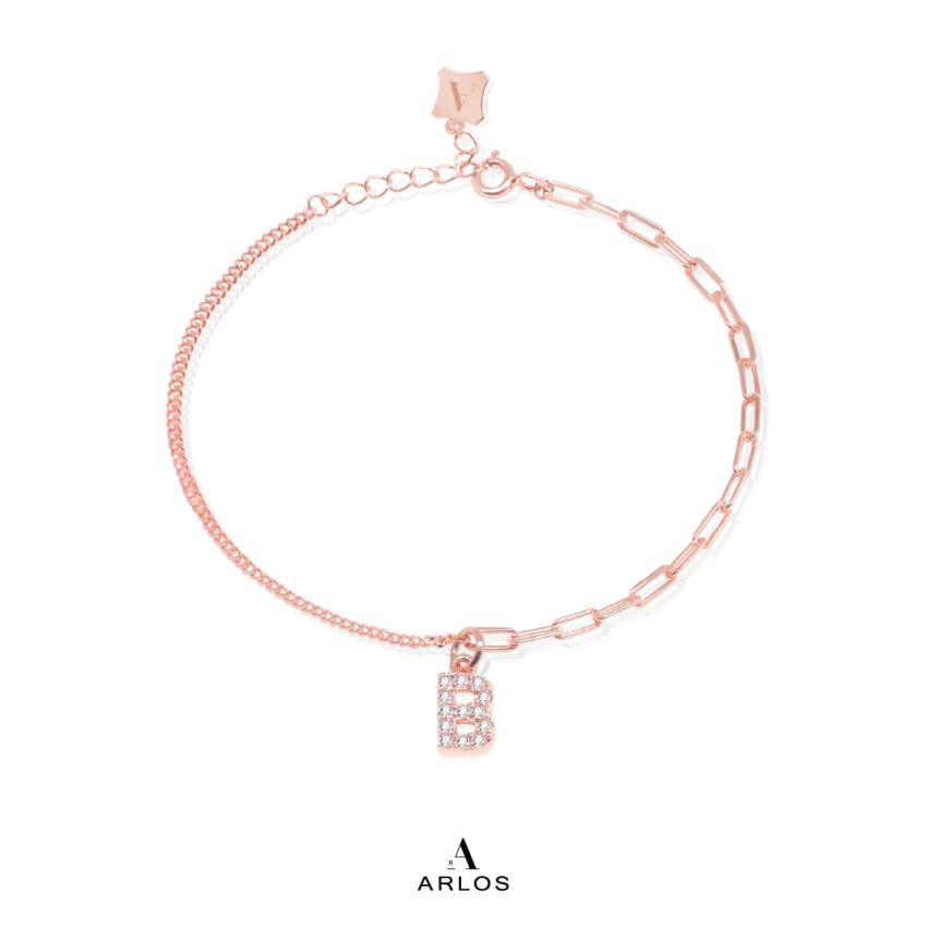 Trésor 字母 [ B ] 手鏈 (玫瑰金)