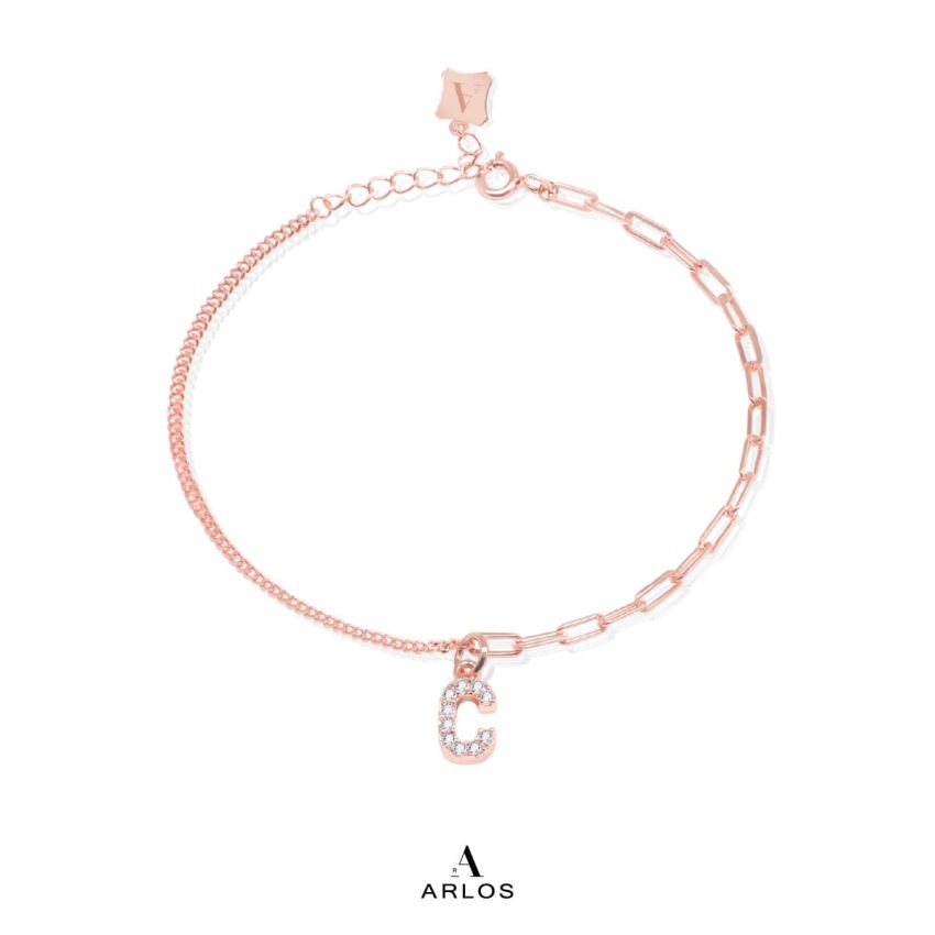 Trésor 字母 [ C ] 手鏈 (玫瑰金)
