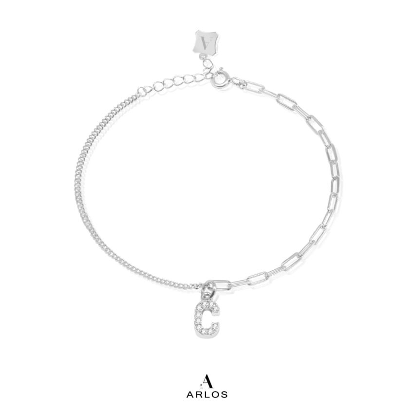 Trésor 字母 [ C ] 手鏈 (白金色)