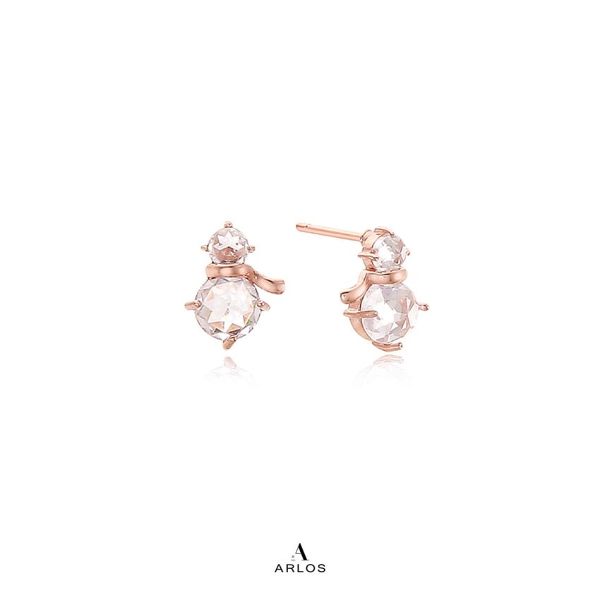 L'amour 冬日浪漫雪人耳環