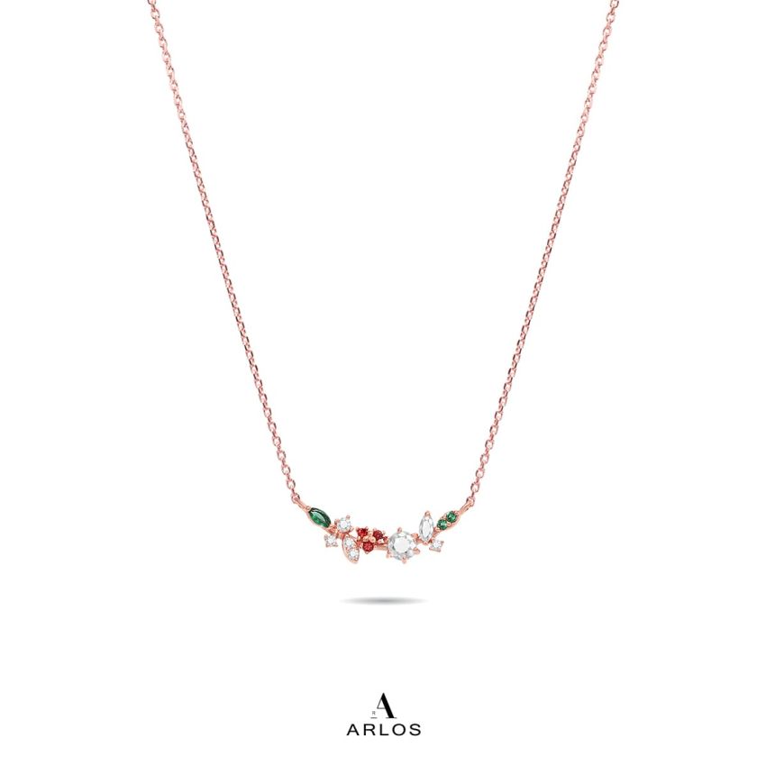 L'amour 浪漫聖誕花頸鏈 (玫瑰金)